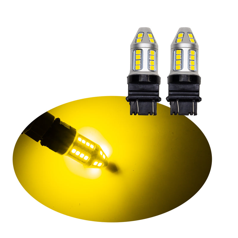 Golden Yellow T10 , T20 (7443) , 1156 (BA15S) LED 2835 SMD Automotive  Motorcycle Light Bulb For Turn Signal DRL Interior Light