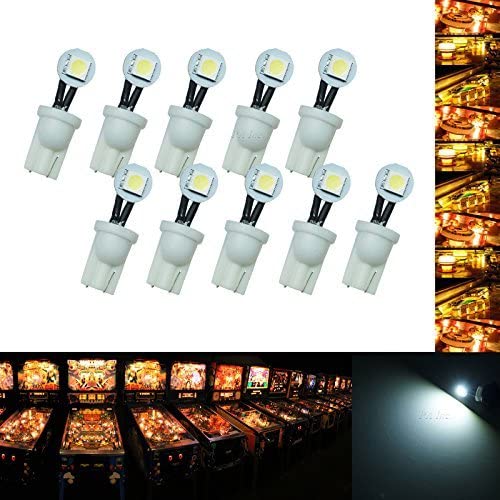 LED Wedge Arcade Pinball Machine Light Side View Bulb 1 SMD T10 #555 Fold 6.3V  AC / DC  (10PCS) Per-Accurate Incorporation