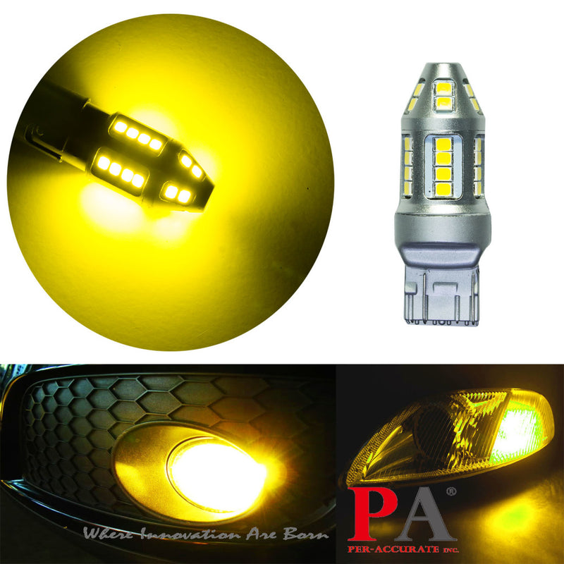 Golden Yellow T10 , T20 (7443) , 1156 (BA15S) LED 2835 SMD Automotive Motorcycle Light Bulb For Turn Signal DRL Interior Light Per-Accurate Incorporation