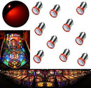 LED Bayonet LED Arcade Pinball Machine Light Bulb 1SMD BA9S #44 #47  6.3V (10PCS)