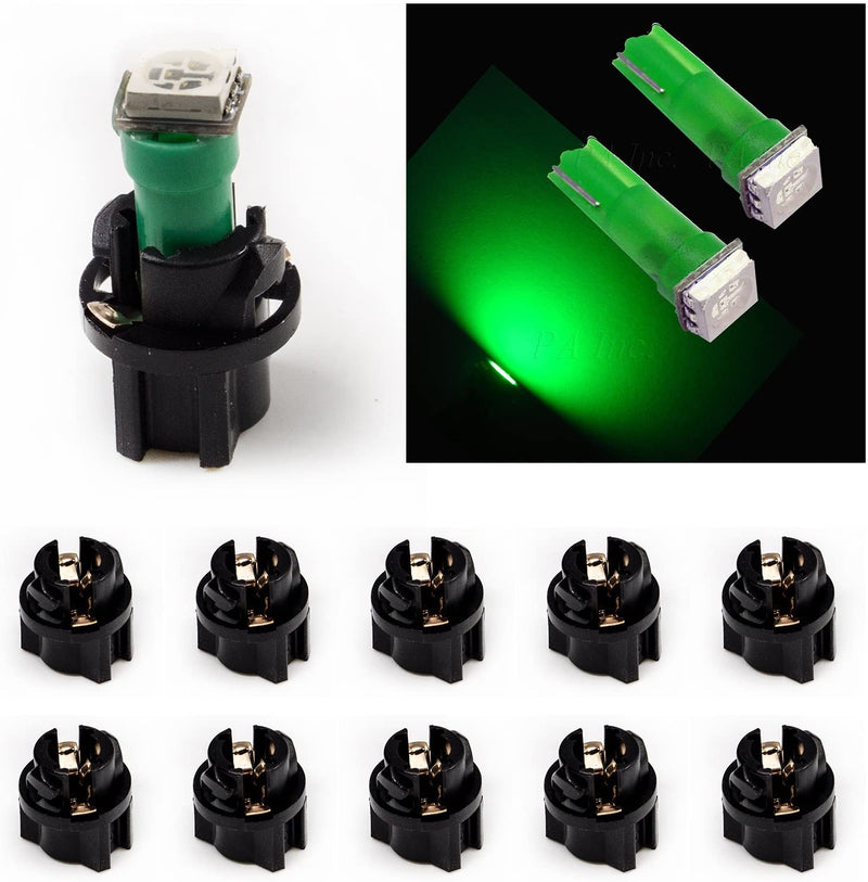 1SMD T5 5050 12V LED instrument Panel Dash Cluster Light Bulb + Twist Lock Socket (10PCS) Per-Accurate Incorporation