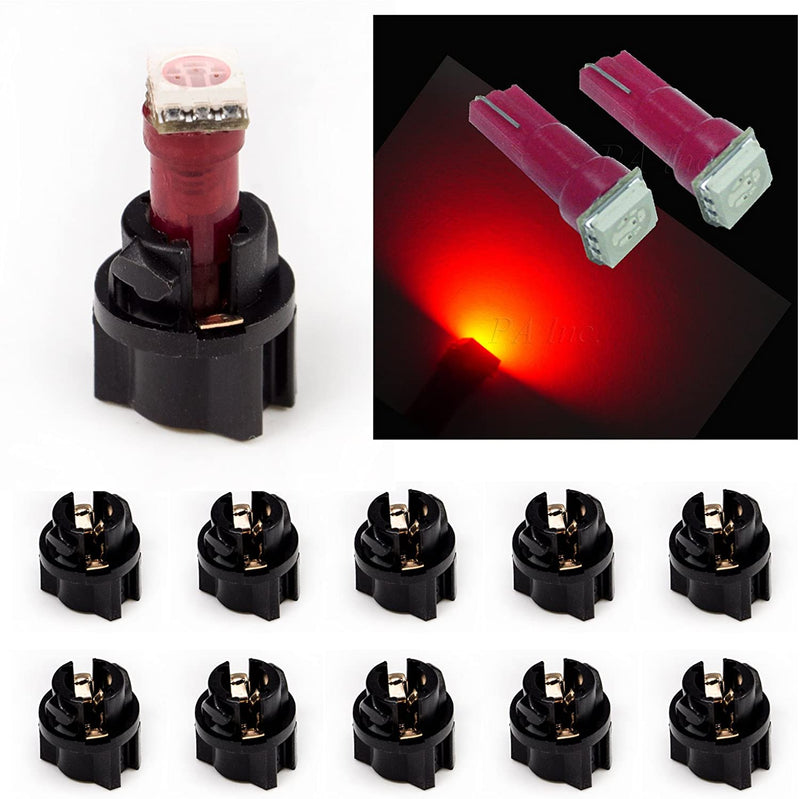 1SMD T5 5050 12V LED instrument Panel Dash Cluster Light Bulb + Twist Lock Socket (10PCS) Per-Accurate Incorporation