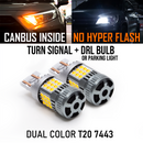 LED Switchback White / Amber Auto LED Bulb T20 7443 7444 36SMD Turn Signal Daytime Running Light DRL Parking Light (1 Pair) Per-Accurate Incorporation