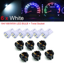 T10 #168 #194 12V LED instrument Panel Dash Cluster Light Bulb with 1/2" Twist Lock Socket
