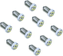 LED Bayonet Arcade Pinball Machine Light Bulb 4SMD BA9S #1893 #44 #47 #756 #1847 6.3V (10PCS)