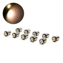 LED Bayonet Arcade Pinball Machine Light Bulb 4SMD BA9S #1893 #44 #47 #756 #1847 6.3V (10PCS)