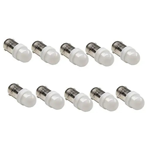 LED Bayonet Frosted Arcade Pinball Machine Light Bulb 2SMD BA9S #44 #47 6.3V AC / DC Top View (10PCS) Per-Accurate Incorporation