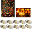 LED Bayonet Frosted Arcade Pinball Machine Light Bulb 2SMD BA9S #44 #47 6.3V AC / DC Top View (10PCS, Normal)