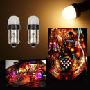 LED Bayonet Frosted Arcade Pinball Machine Light Bulb 2SMD BA9S #44 #47 6.3V AC / DC Top View (10PCS, Normal)