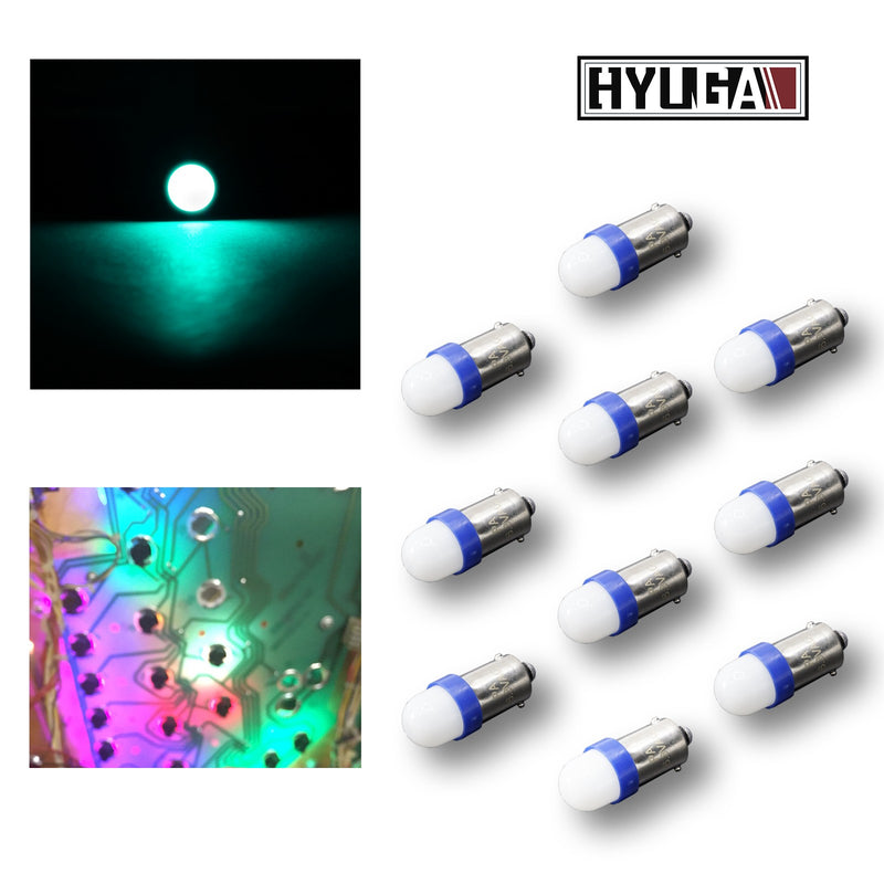 LEDバヨネットフロストアーケードピンボールマシン電球 2SMD BA9S #44 #47 6.3V AC / DC トップビュー (10個：ノーマル)
