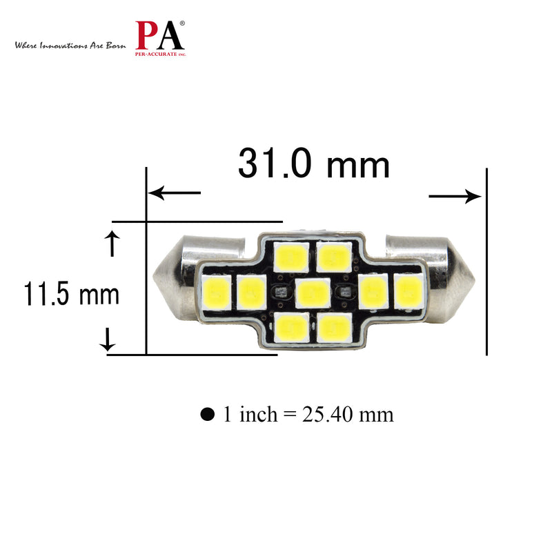 SAMURAI LED Automotive Festoon Bulb (White) with 360 lumen! Per-Accurate Incorporation