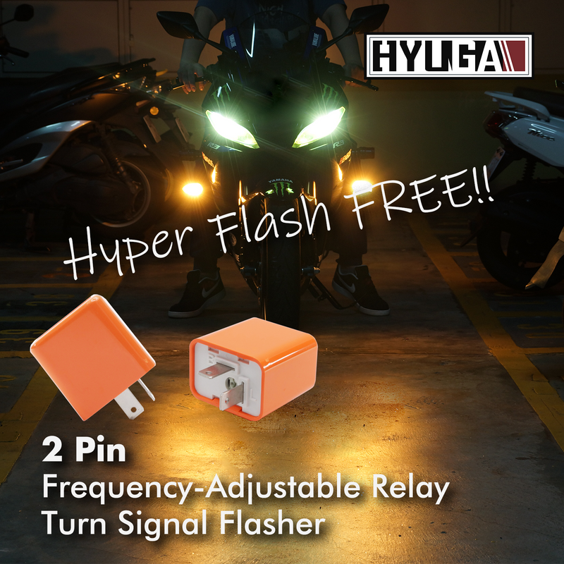 2PIN Adjustable Flasher Relay: Anti Hyper Flash For Motorcycle Honda Yamaha Kawasaki Per-Accurate Incorporation