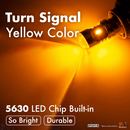 LED Switchback DRL-Turn Signal Bulb White / Yellow  3157 1157 BAY15D with 5630 12 SMD Chip (1 Pair) Per-Accurate Incorporation