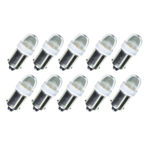 2SMD ｜ BA9S #44 #47 LED 6.3V AC / DC 2835 Bayonet Clear Cap Pinball Gaming Machine Light Bulb (10 pcs) PA LED BULB